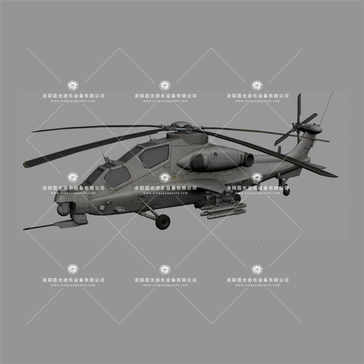 广西武装直升机3D模型
